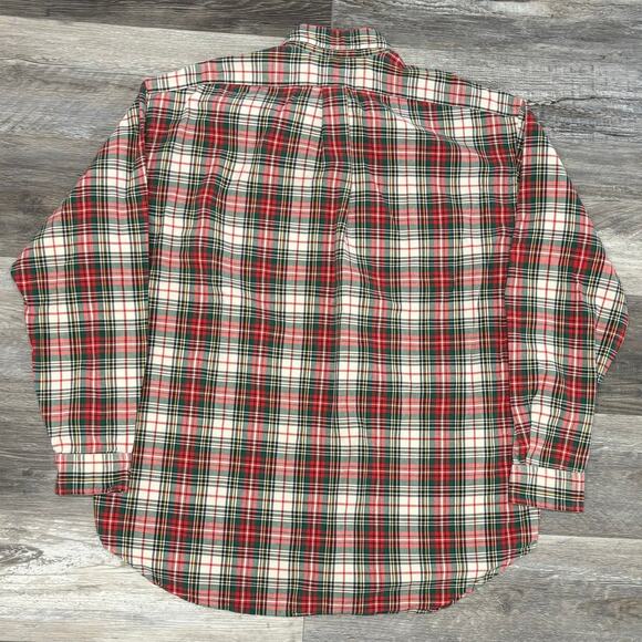 Vintage Y2K Ralph Lauren Blaire Red Green Tartan Plaid Mens XL Button Down Shirt - Picture 3 of 7